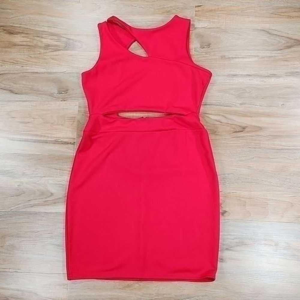 Club L Red Cutout Open Back Mini Dress Size 14 - image 1