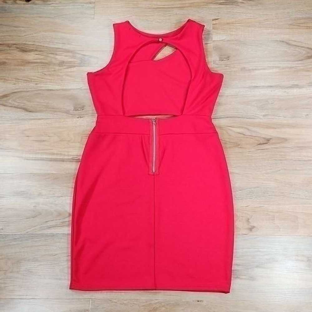 Club L Red Cutout Open Back Mini Dress Size 14 - image 2