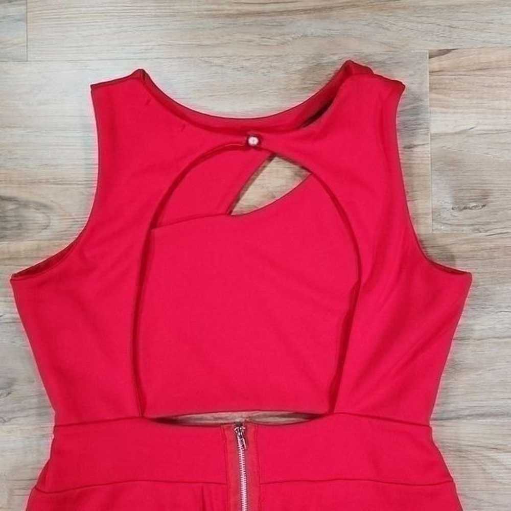 Club L Red Cutout Open Back Mini Dress Size 14 - image 4