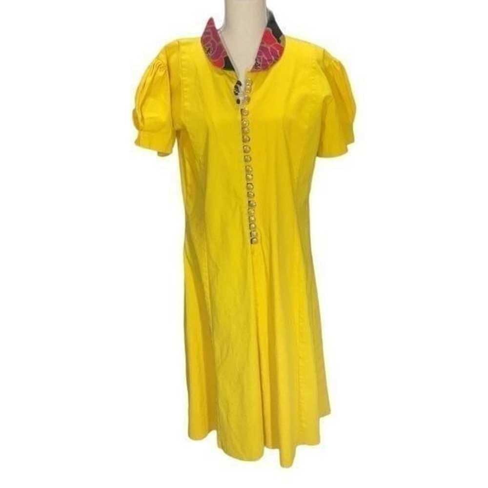 Mish Mega West African Fashion Yellow Collared Dr… - image 1