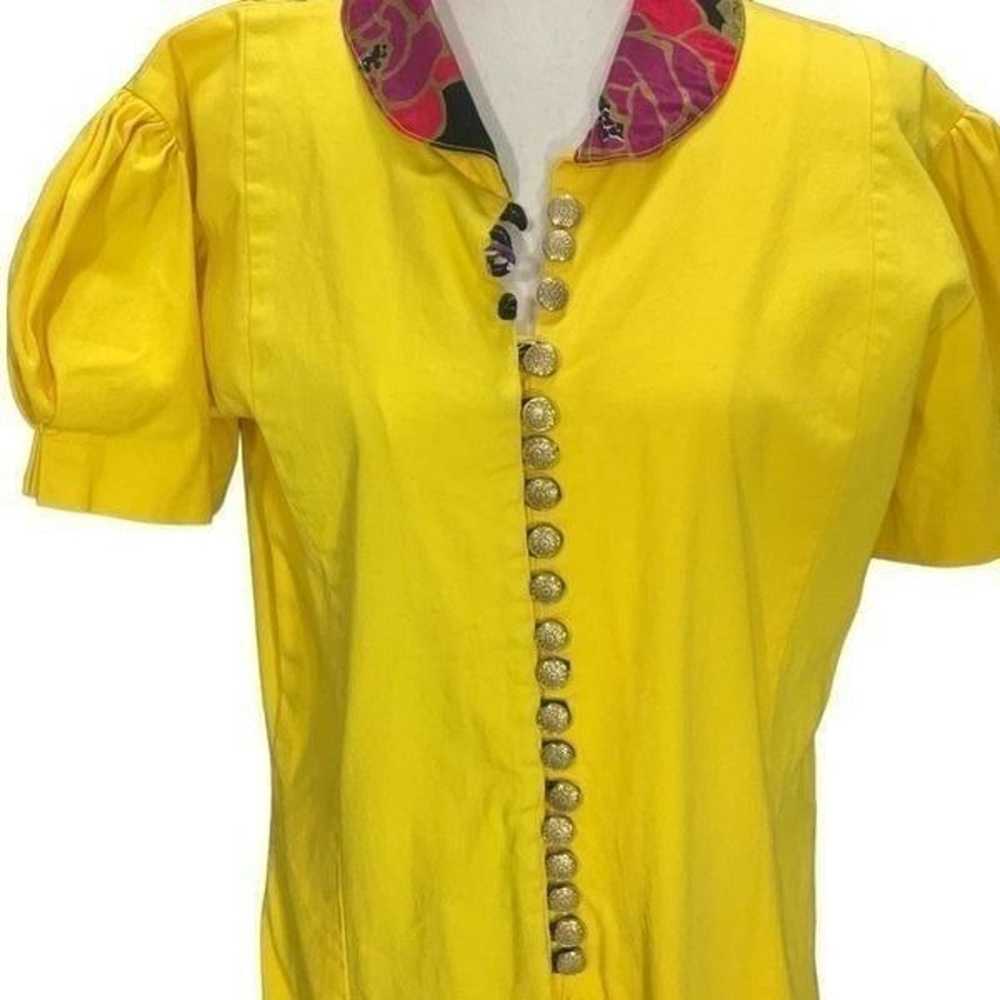 Mish Mega West African Fashion Yellow Collared Dr… - image 2