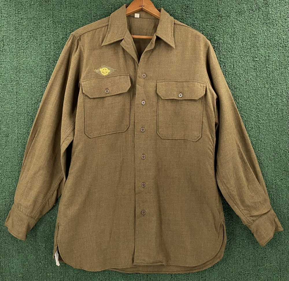 Vintage Vintage 40’s Wool Inner Flap Field Shirt … - image 1