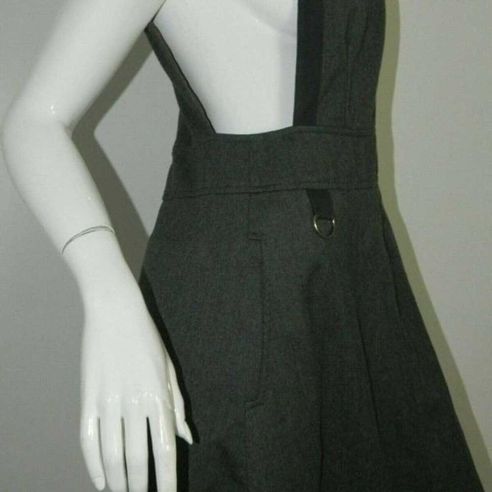 Rebecca Taylor Dress Gray Bib Style Pockets Size 6 - image 5