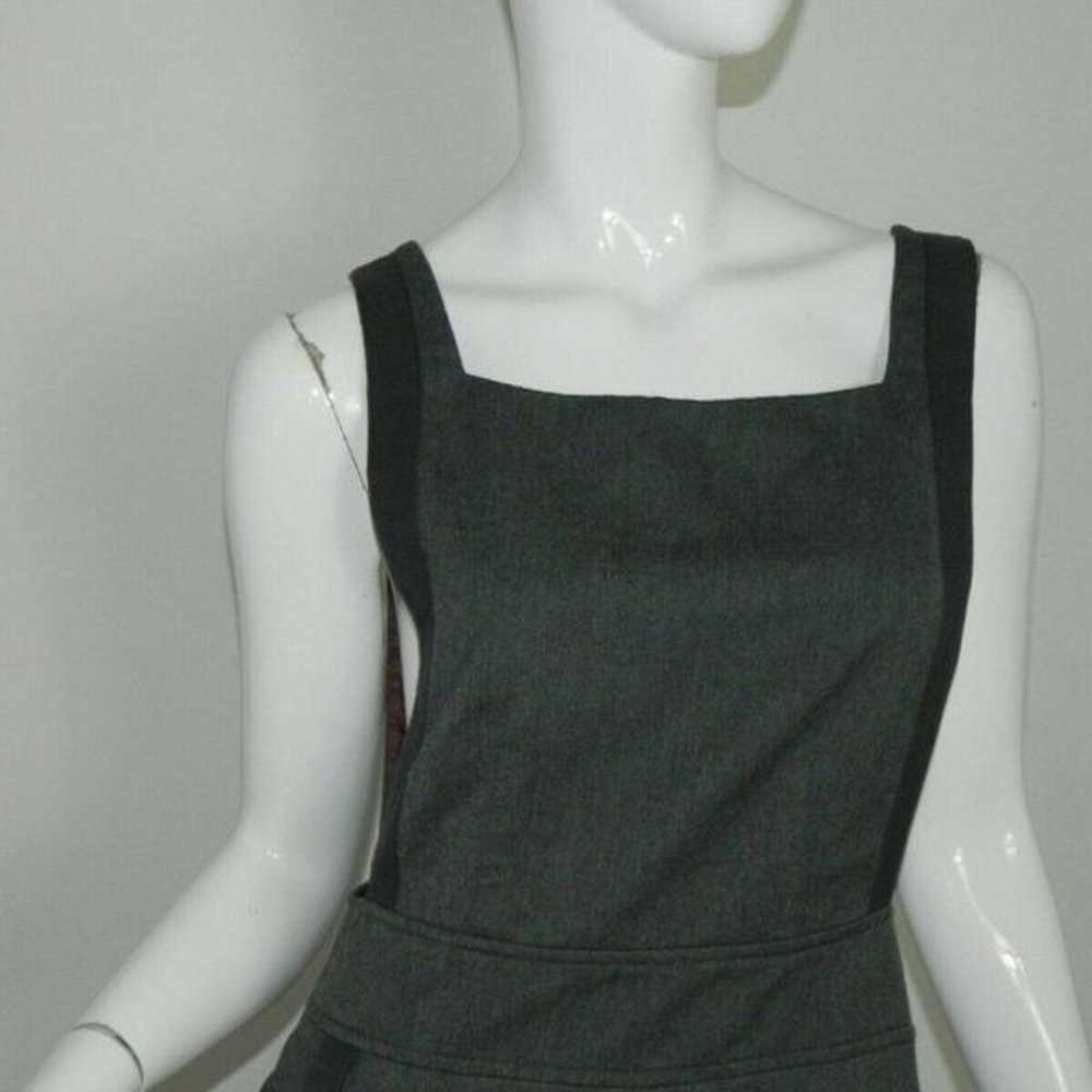 Rebecca Taylor Dress Gray Bib Style Pockets Size 6 - image 7