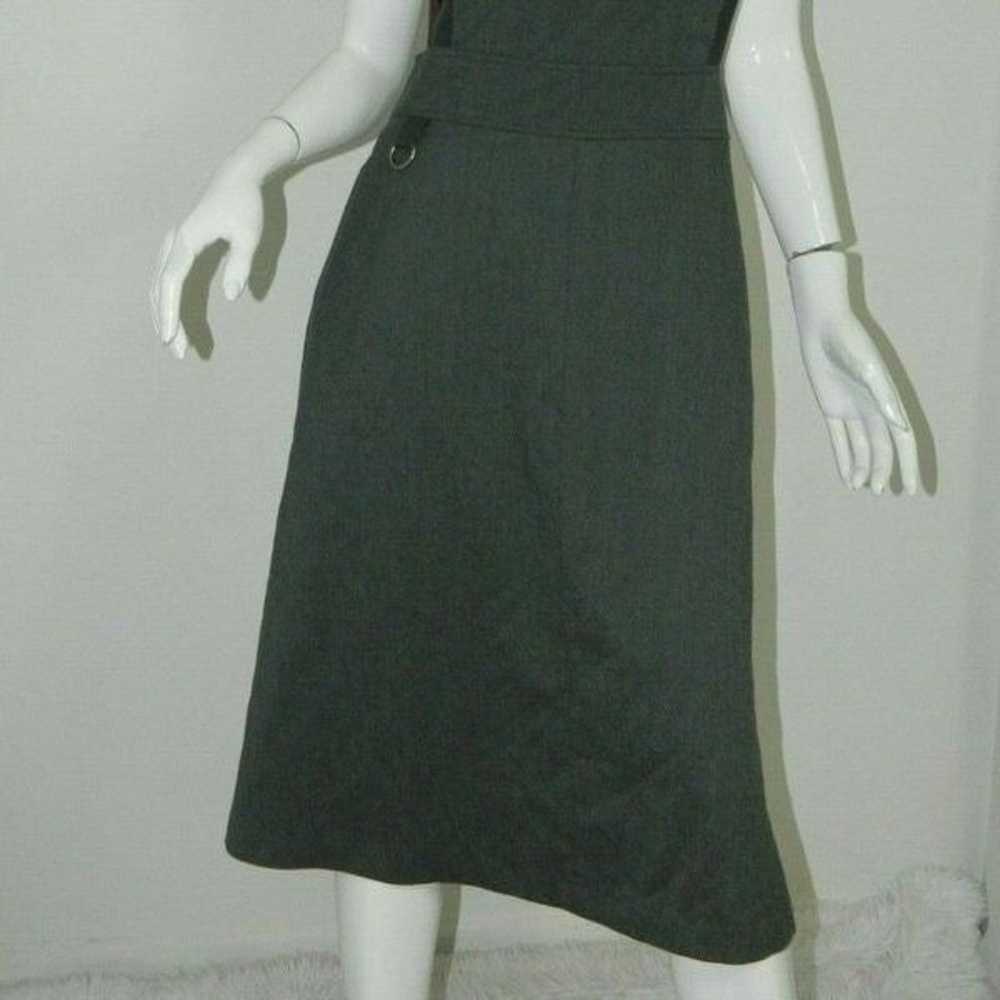 Rebecca Taylor Dress Gray Bib Style Pockets Size 6 - image 8