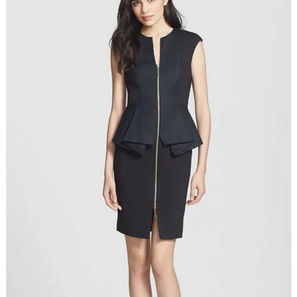 TED BAKER London Black Jamthun Peplum Cotton Stre… - image 1