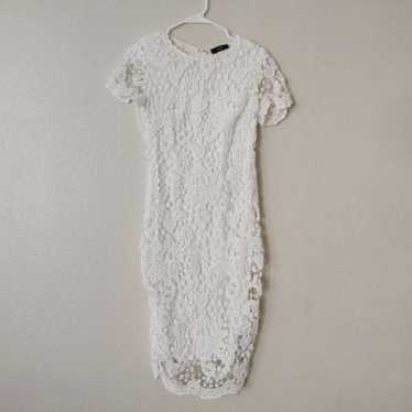 AX Paris | Crochet White Midi Dress