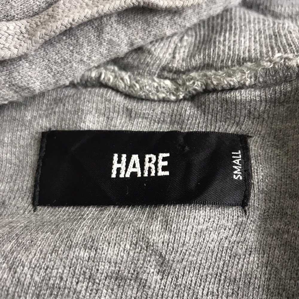 Hare HARE Japanese Brand Plain Grey Hoodie - image 3