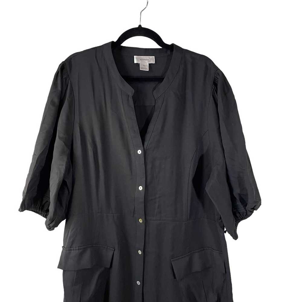 New City Chic Refinity Plus Size Shirt Dress Blac… - image 3