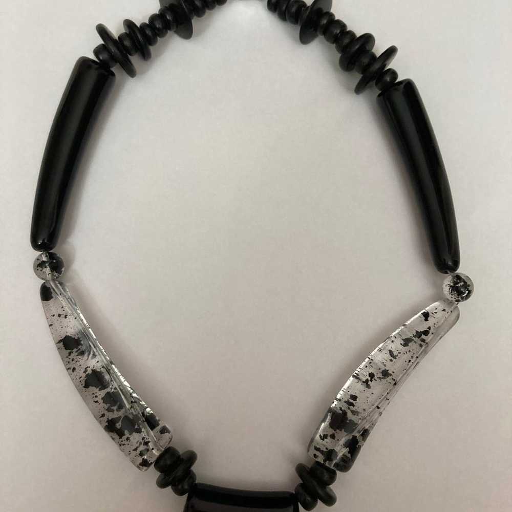 Black and White Choker Necklace - image 2