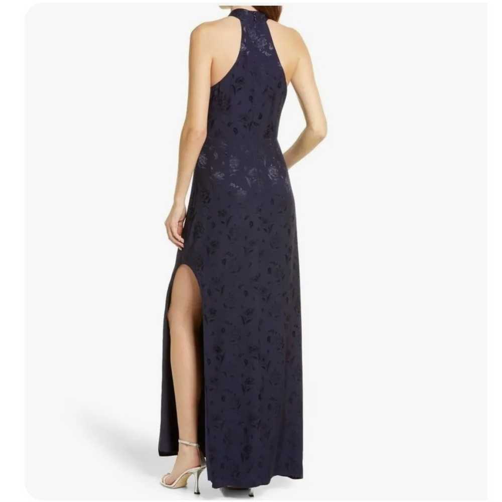 Lulus Red Carpet Ready Halter Column Gown Navy Bl… - image 2