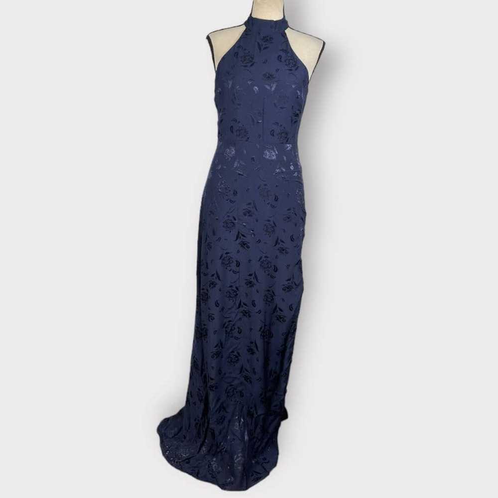 Lulus Red Carpet Ready Halter Column Gown Navy Bl… - image 3