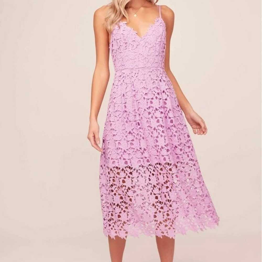 ASTR Lilac Lace Midi Dress - image 3