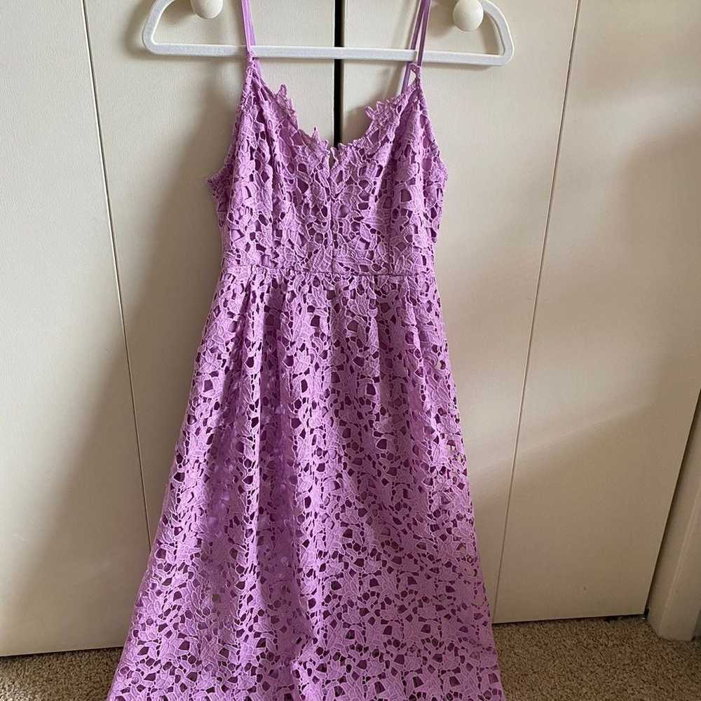 ASTR Lilac Lace Midi Dress - image 5