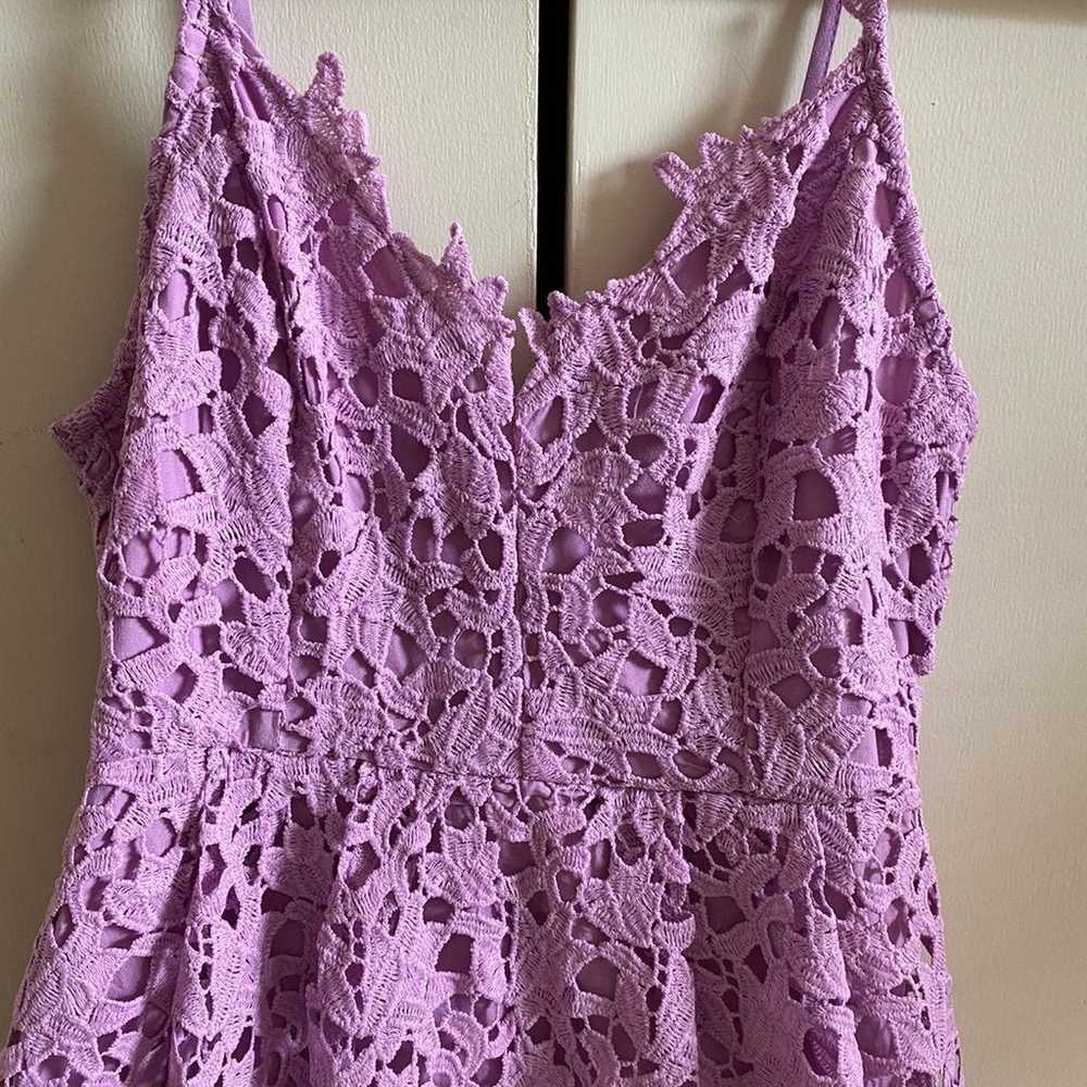 ASTR Lilac Lace Midi Dress - image 6