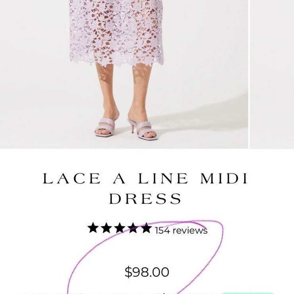 ASTR Lilac Lace Midi Dress - image 9