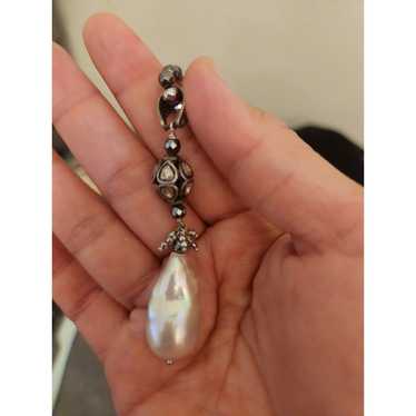 Pendant Chunky Chain Vintage Elegant Baroque Pearl