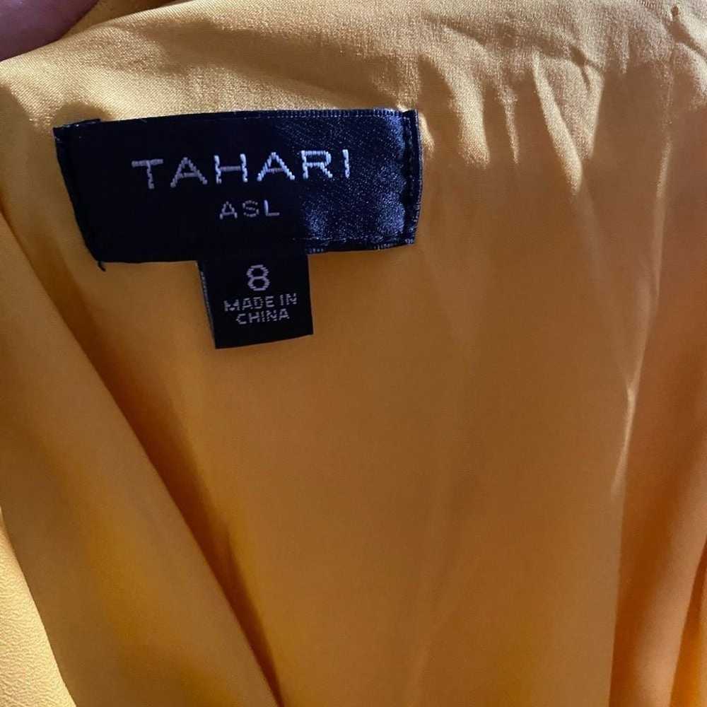 Tahari ASL Yellow Belted Ruffle Dress With Pockets - image 6