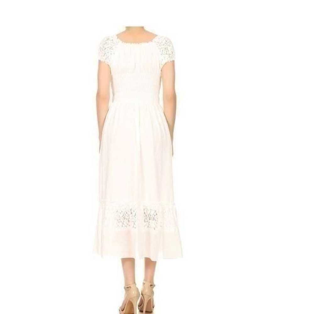 Anna-Kaci Renaissance Boho Lace Maxi Dress white … - image 2