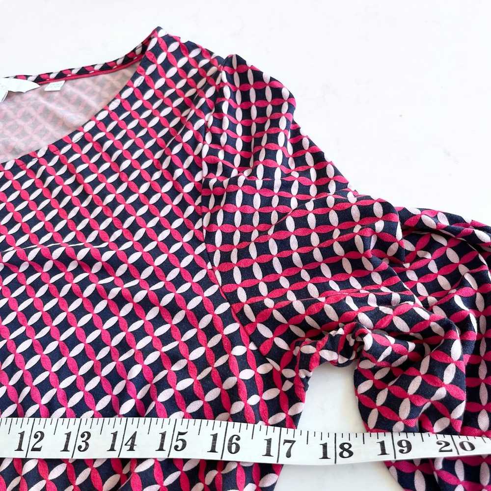 Boden Jersey Dress Holly Geometric Print Tie Wais… - image 11