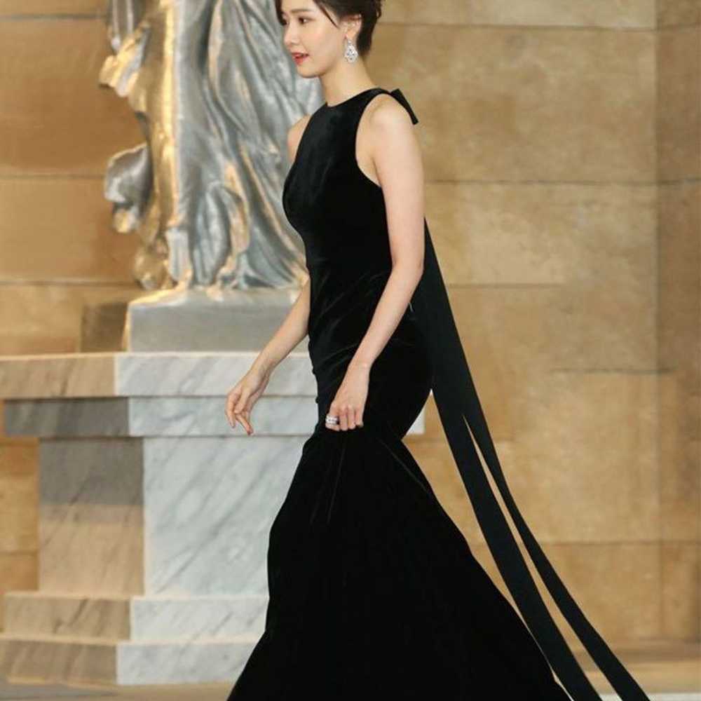 Black mermaid long dress - image 3