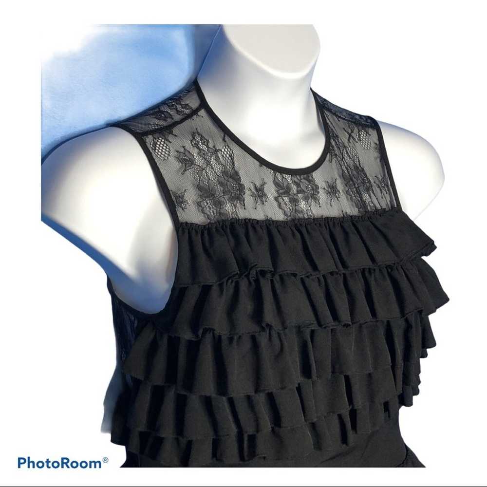 1st Sight Little Black Dress Ruffle Tiered Skirt … - image 4