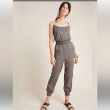 Anthropologie Nisa Olive Green Jogger Jumpsuit