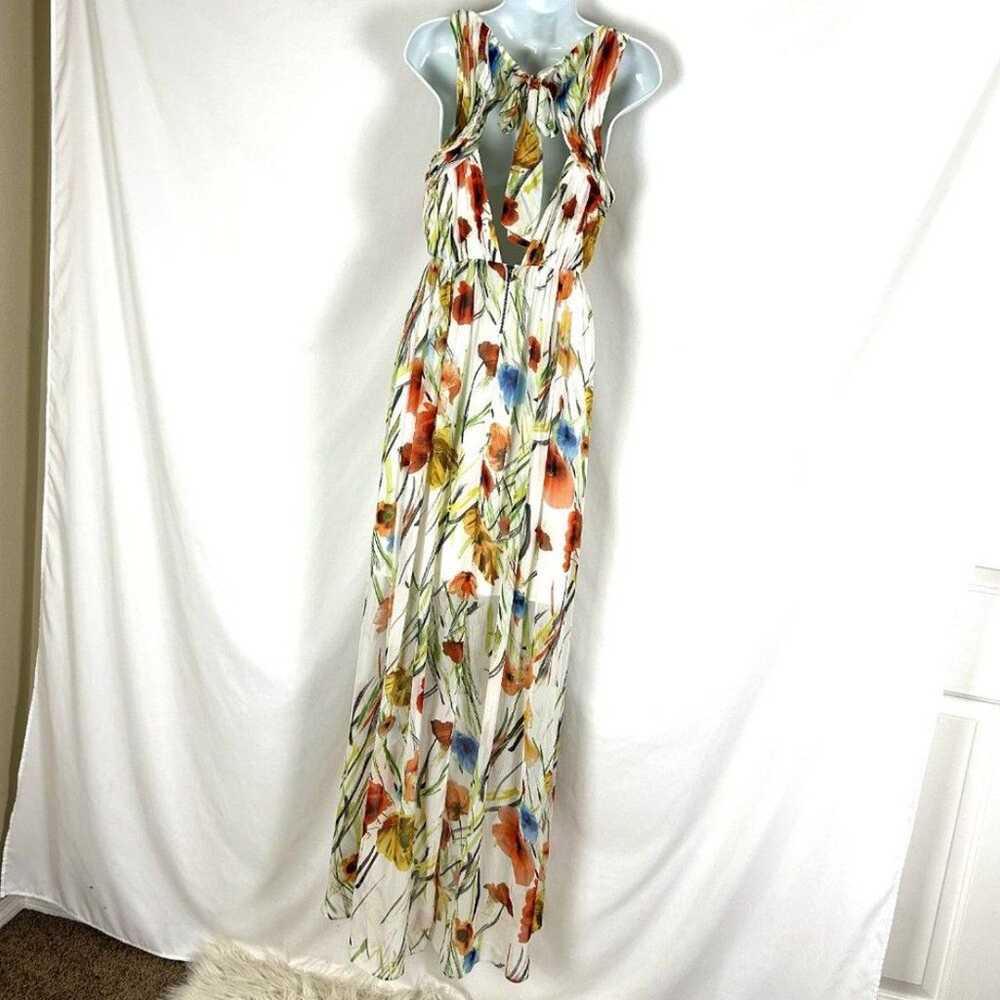 Alice & Olivia Floral Halter Style High Low Maxi … - image 3