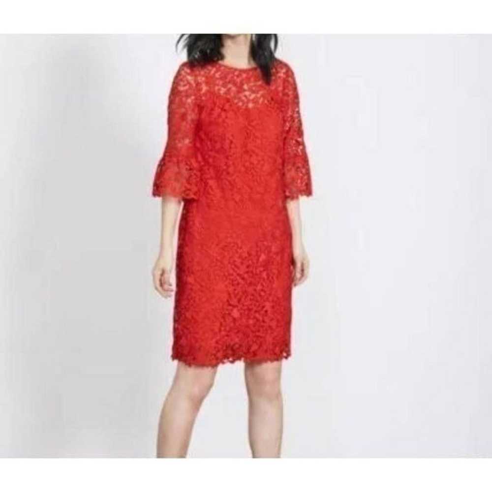 Boden Brittany Red Lace Dress size 6L - image 1