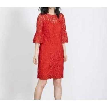 Boden Brittany Red Lace Dress size 6L - image 1