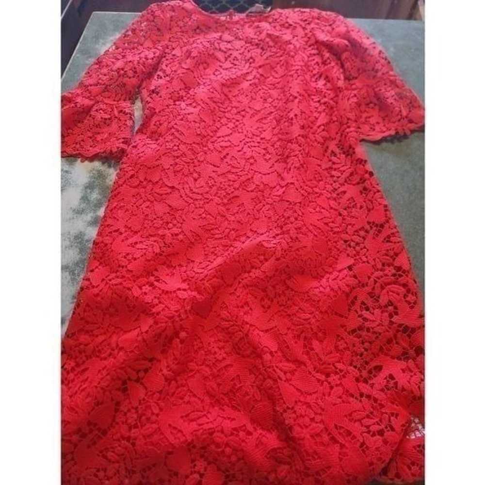 Boden Brittany Red Lace Dress size 6L - image 2