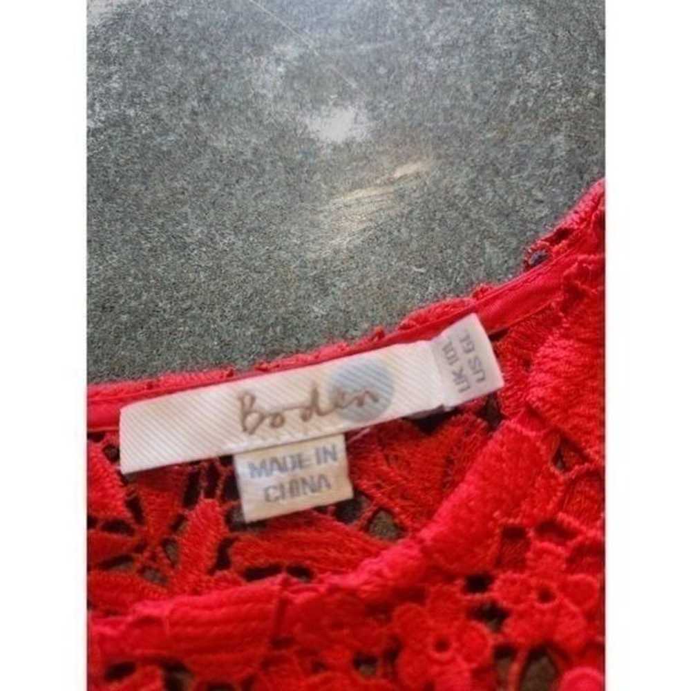 Boden Brittany Red Lace Dress size 6L - image 3