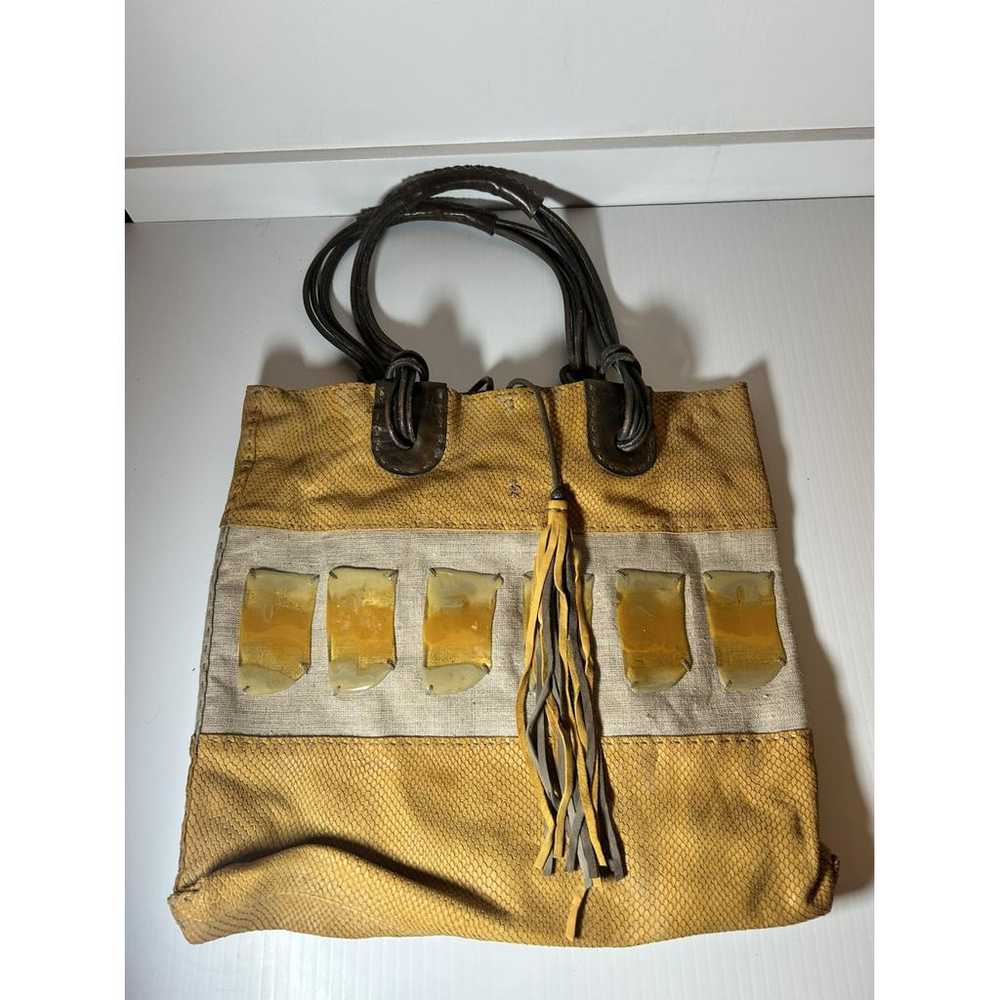 Non Signé / Unsigned Leather handbag - image 3