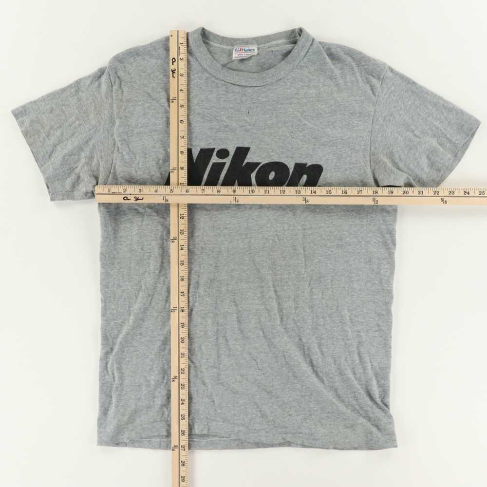 VTG Hanes 1980s Nikon Cameras T-Shirt Gray Men's M - image 3