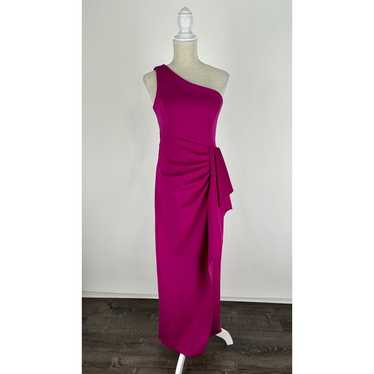 Xscape Long Scuba One Shoulder Ruffle Slim Gown W… - image 1