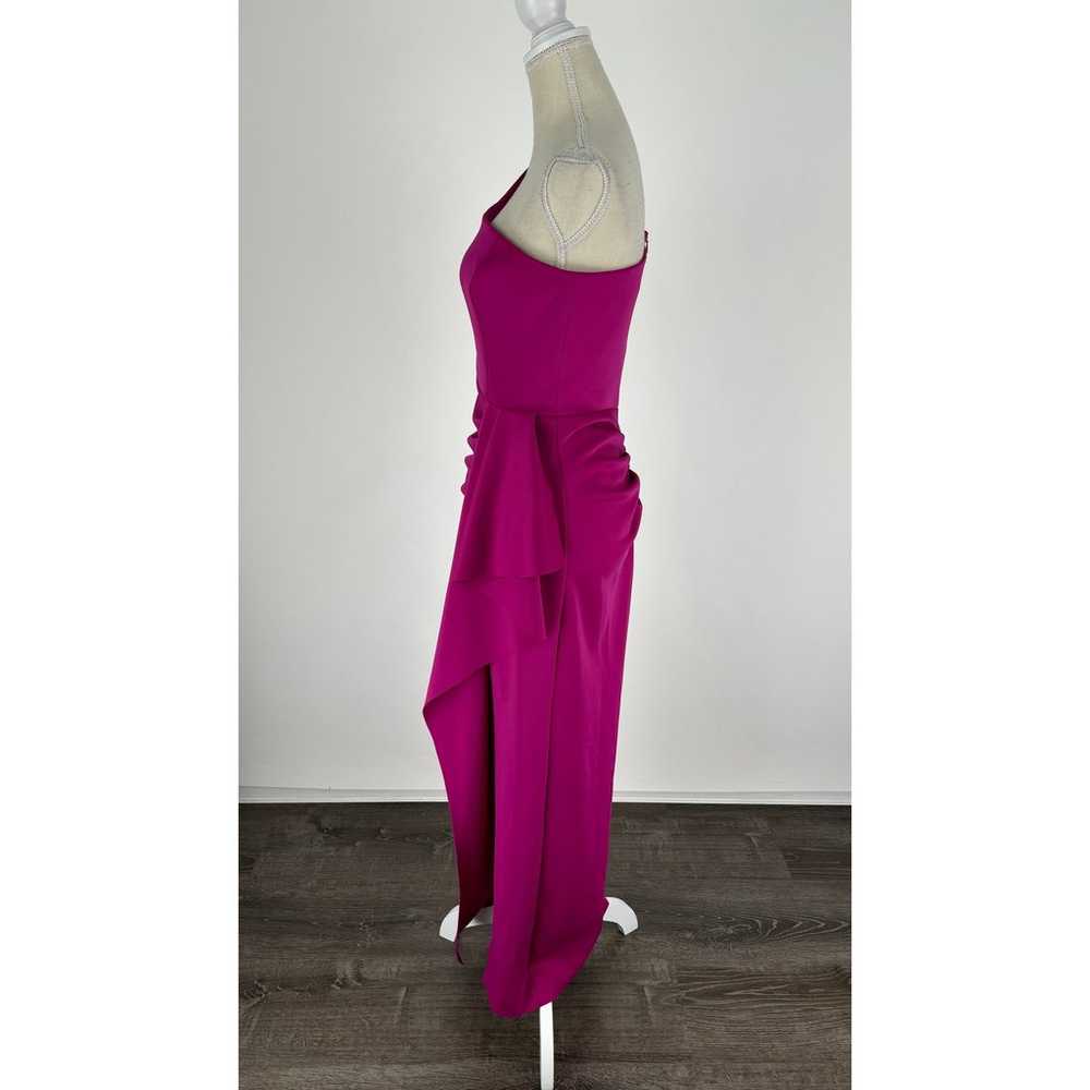 Xscape Long Scuba One Shoulder Ruffle Slim Gown W… - image 5