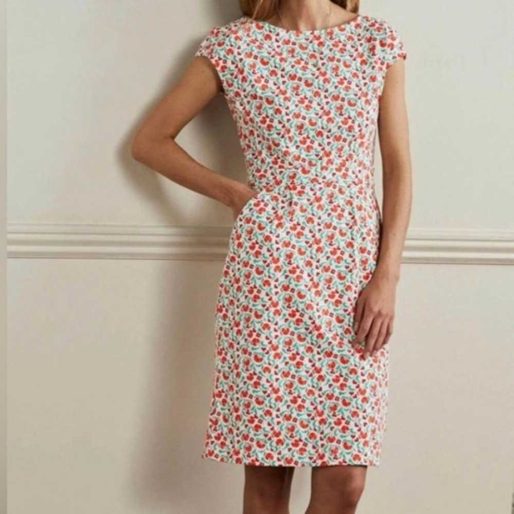 Boden Florrie Jersey Mini Dress in Bright Papaya … - image 1