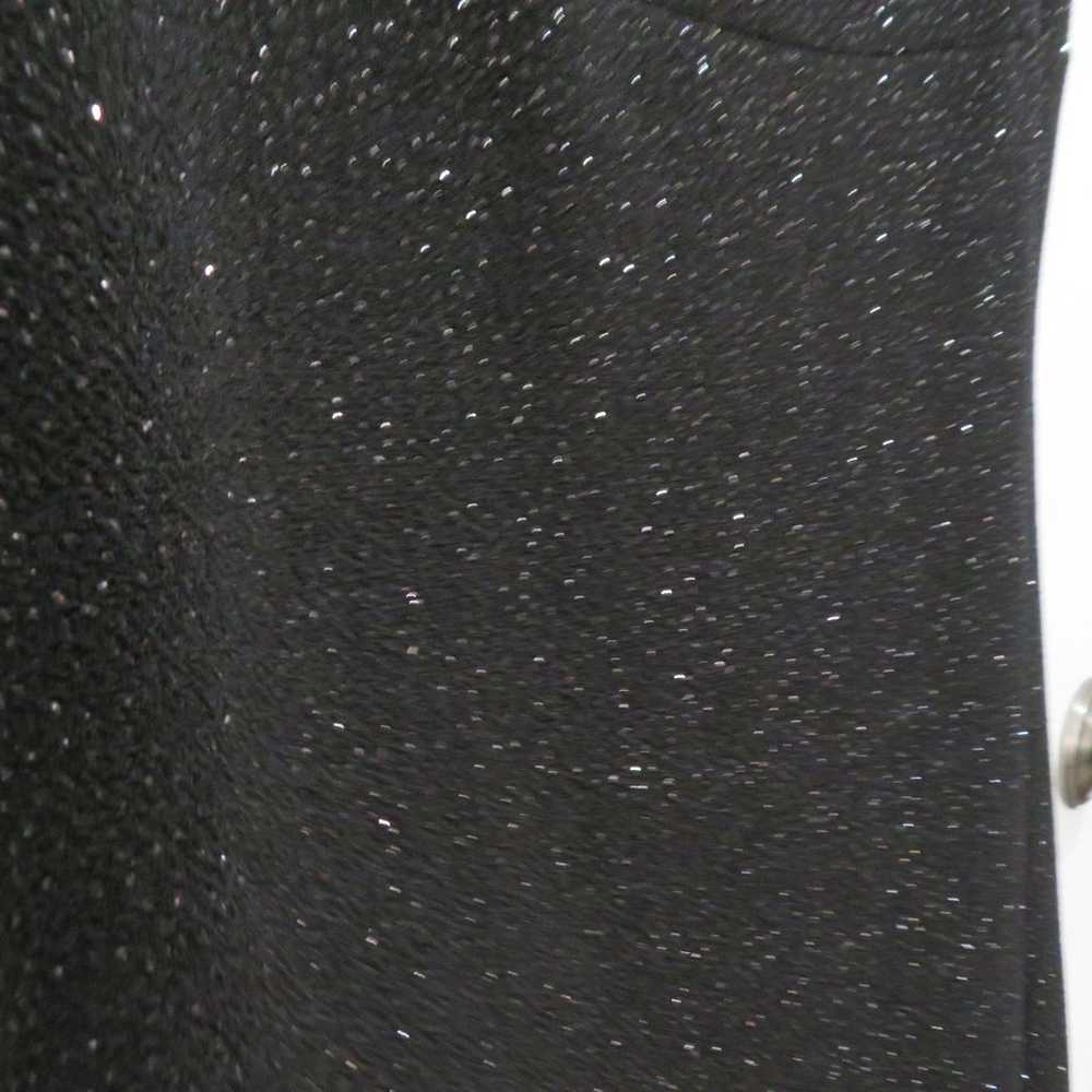 Vintage City Triangles Black Glitter Strappy Long… - image 5