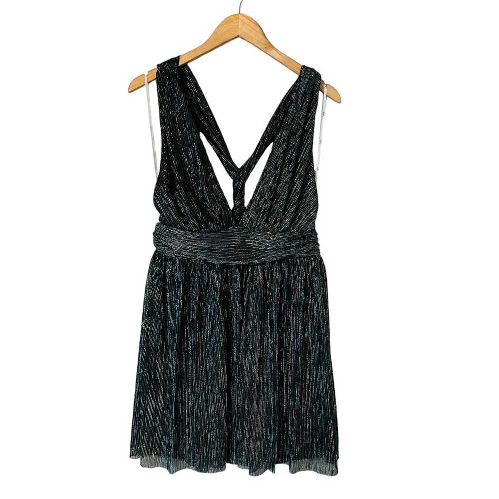 Lulus Ailey Glittery Twisted Back Dress Size L La… - image 2