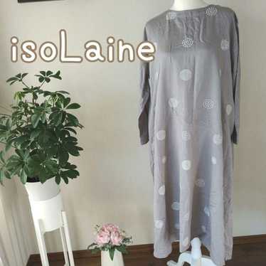 isolaine meri Natural Over-sized Embroidered Dres… - image 1