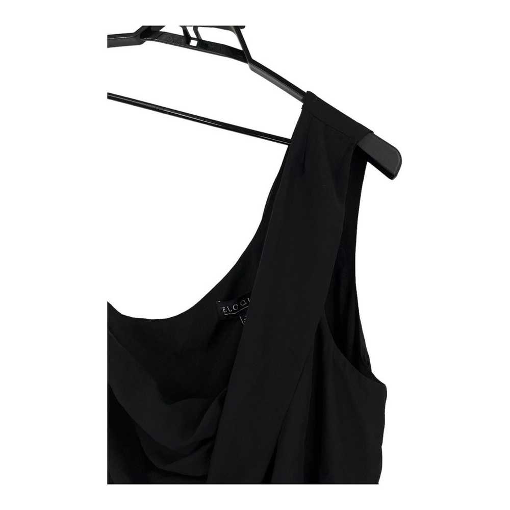 Eloquii Dress One shoulder front cutout black siz… - image 3