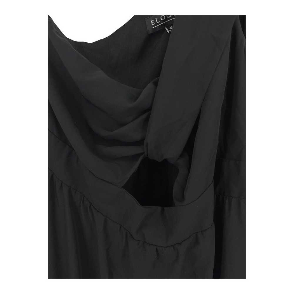 Eloquii Dress One shoulder front cutout black siz… - image 4