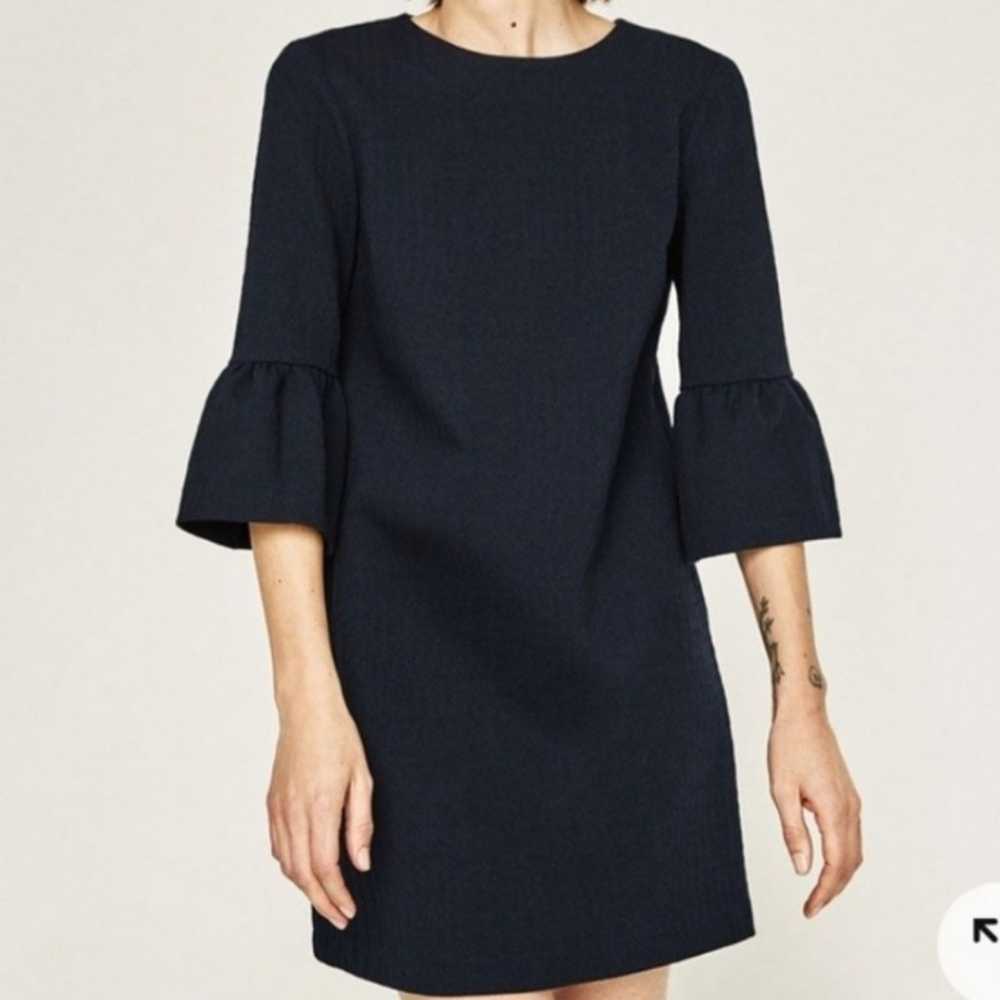 Zara Woman Round Neck Crew Neck Ruffle Sleeve Bla… - image 10