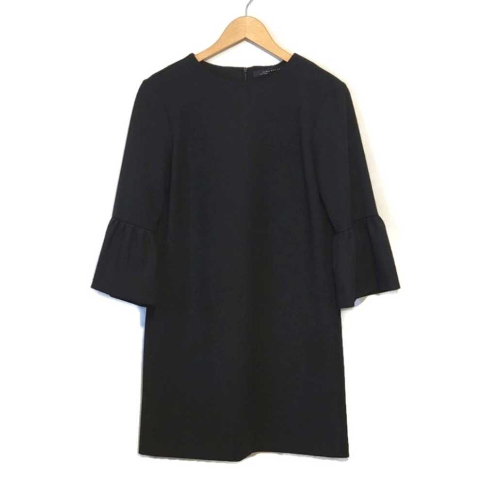 Zara Woman Round Neck Crew Neck Ruffle Sleeve Bla… - image 2