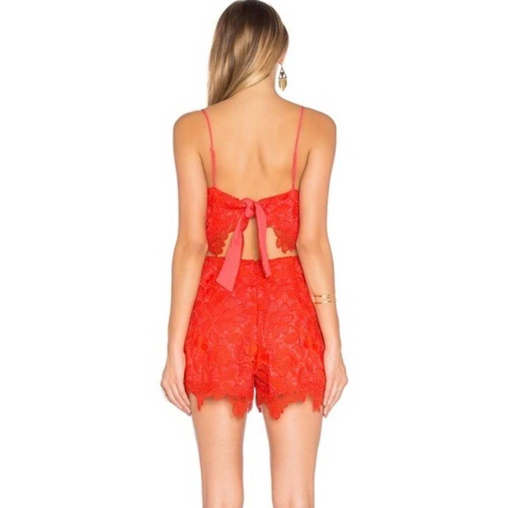 LOVERS & FRIENDS Red Lace Songbird Romper - image 4