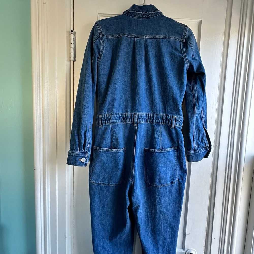 J Crew Denim Collared Long Sleeve Utility Jumpsuit - image 6