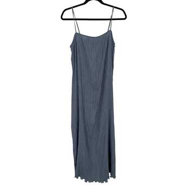 Madewell dress The Goldie plisse blue size 10