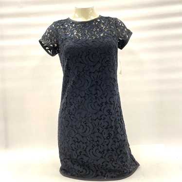 NWT LOFT Women's Sz 0p Black Navy Lace Overlay Sh… - image 1