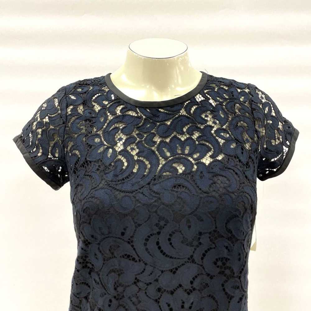 NWT LOFT Women's Sz 0p Black Navy Lace Overlay Sh… - image 2