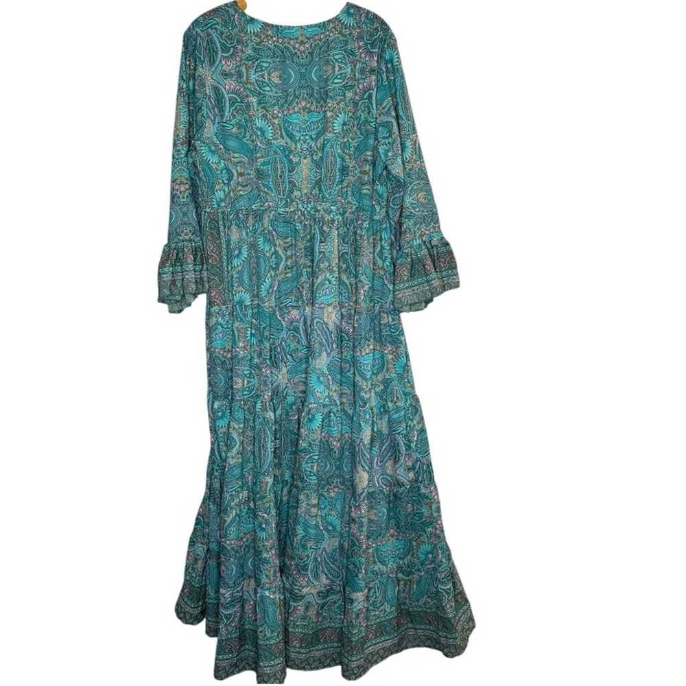 Boemo Anthropologie 2X Turquoise Paisley Bohemian… - image 4